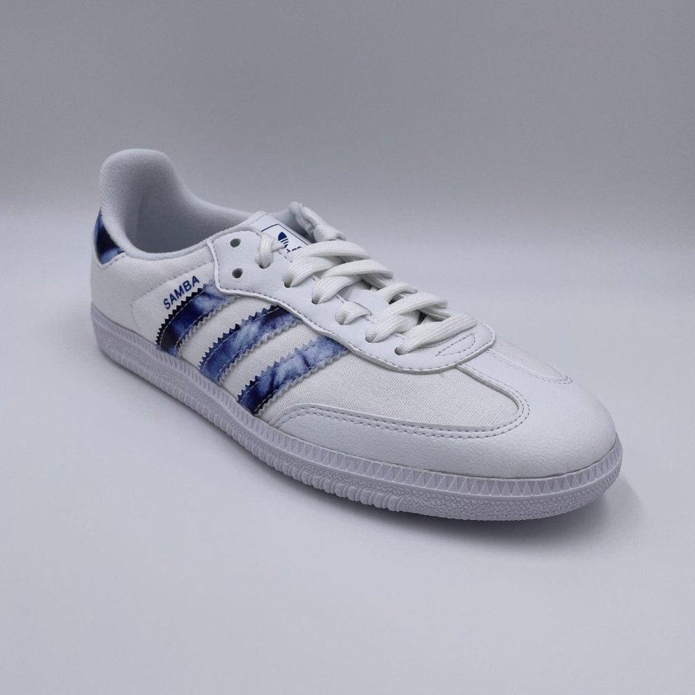 adidas Samba OG White / Blue Womens Shoes - Picture 8 of 8